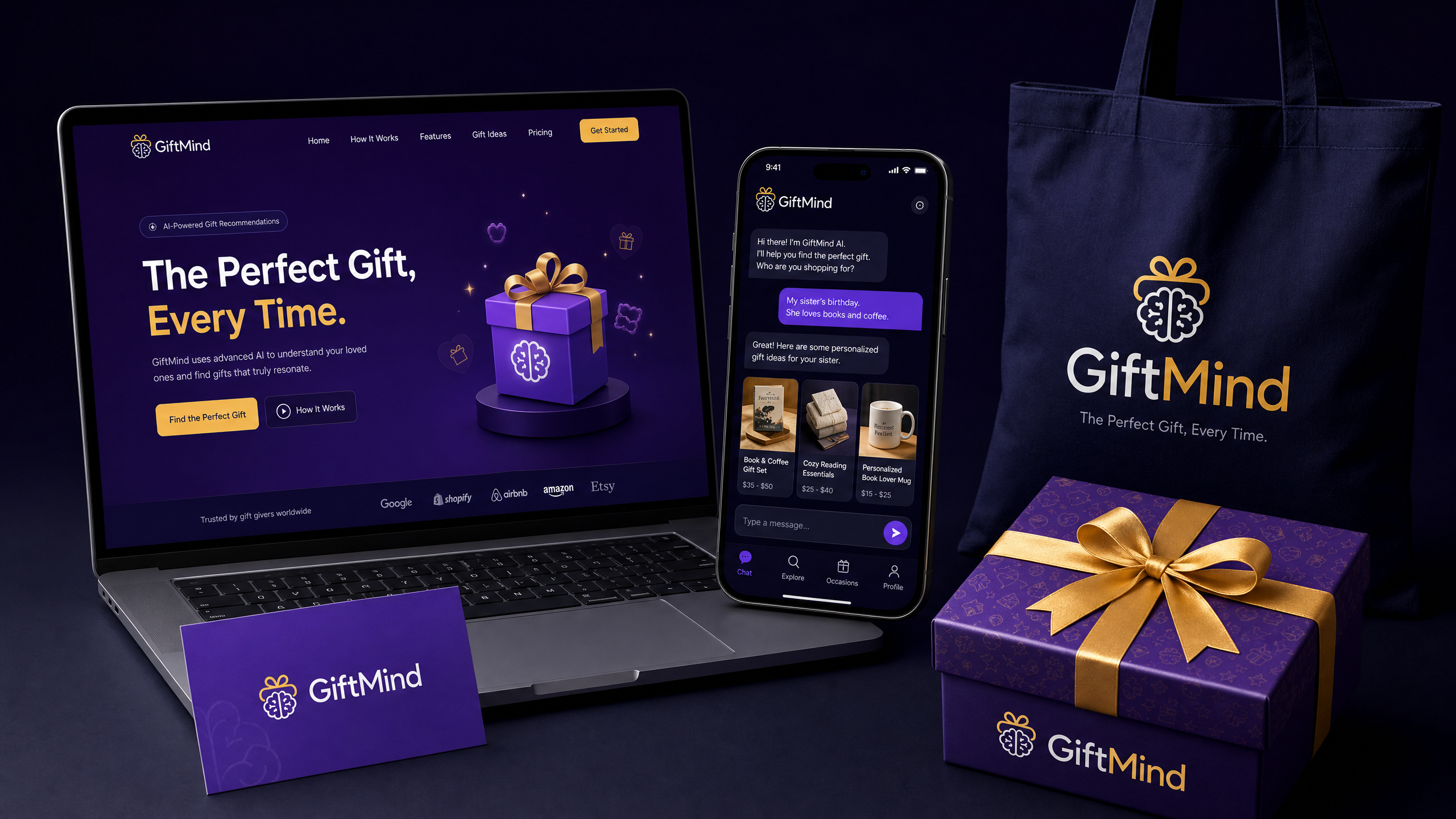 GiftMind Brand Mockup