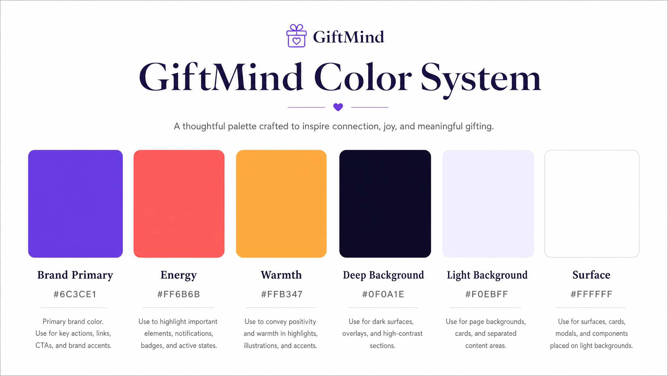 GiftMind Color System